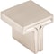 Jeffrey Alexander 1-1/8" Overall Length Satin Nickel Square Anwick Cabinet Knob 867L-SN - alternate 1
